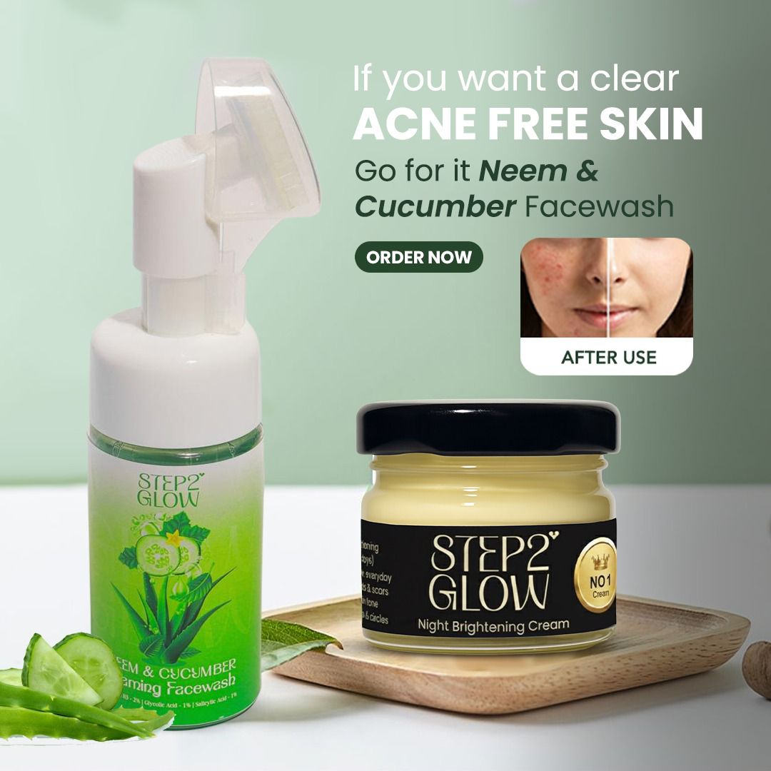 Night Brightening Cream | Neem Cucumber Facewash Combo
